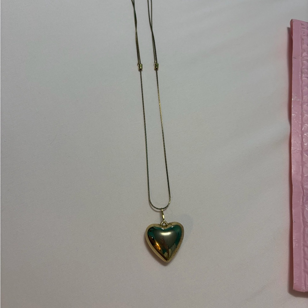 Puffy Heart Pendant Necklace